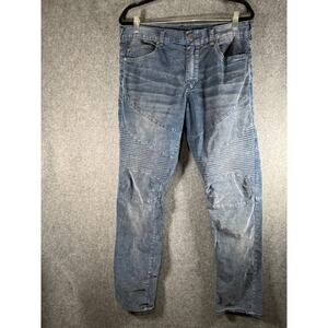 True Religion‎ Jeans men 34x32 Blue Moto Relaxed Slim Denim Y2K Streetwear